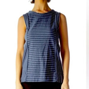 J.crew Women’s blue striped top xxs